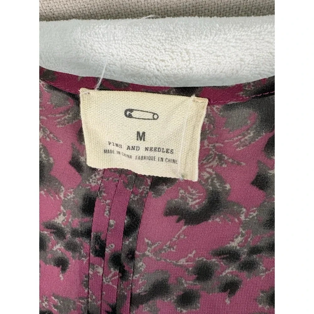 Pins and Needles Urban Outfitters‎ Floral Print Blouse Women's Medium Sheer